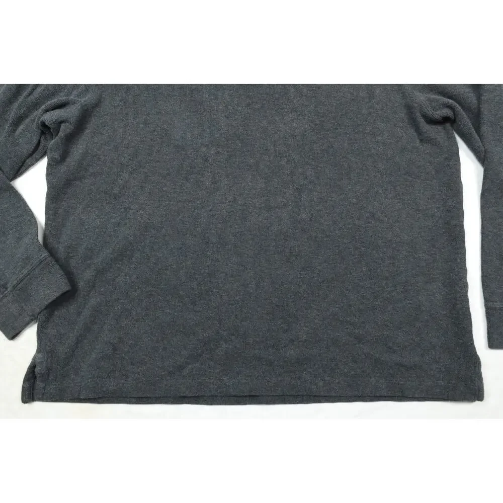 Polo Ralph Lauren 1/4 Zip Sweater Mens Large Gray Estate Rib Long Sleeve Cotton